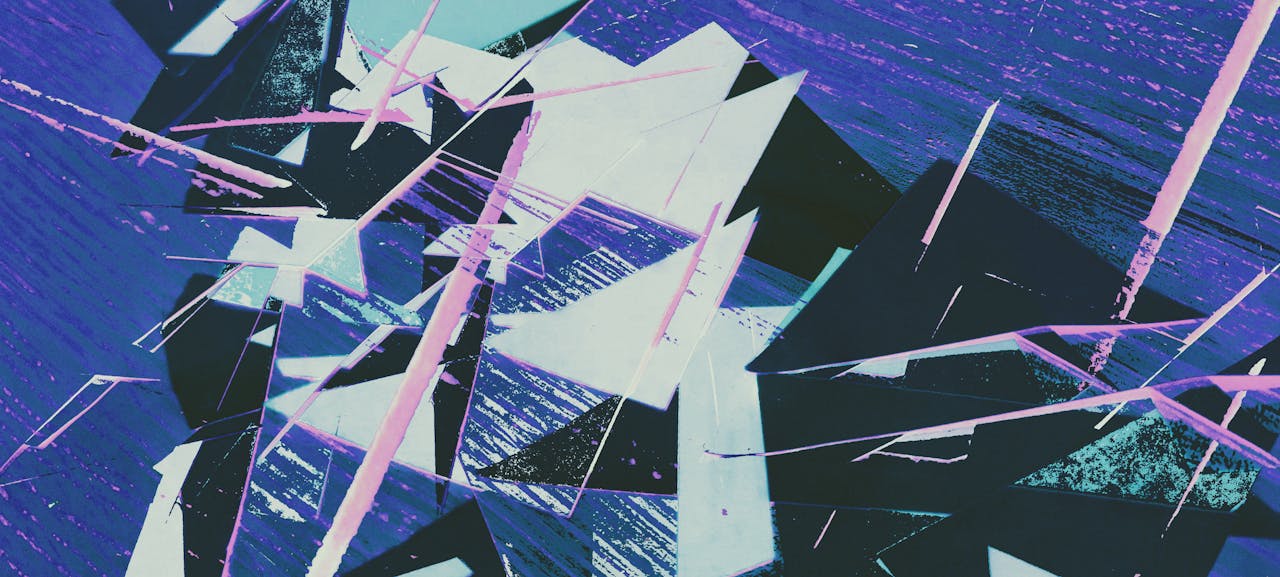 Explore vibrant geometric abstract art with dynamic shapes and vivid colors showcasing modern design.